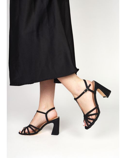 Daniel Multicolor Iceline Metallic T Bar Block Heel Sandals