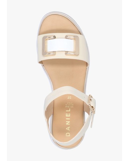 Daniel Natural Resan Cream Leather Sandals