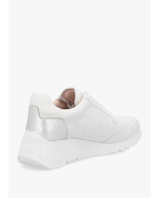 Wonders White Kyoto 71 Heartfly Wedge Trainers