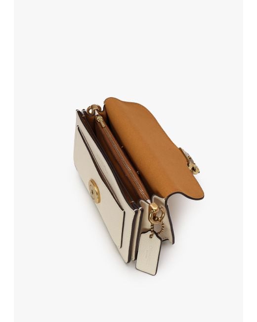 COACH Natural Tabby 20 Chalk Leather Shoulder Bag