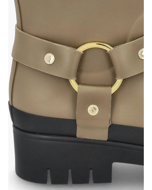 Barbour Gray Elley Harness Military Wellington Boots