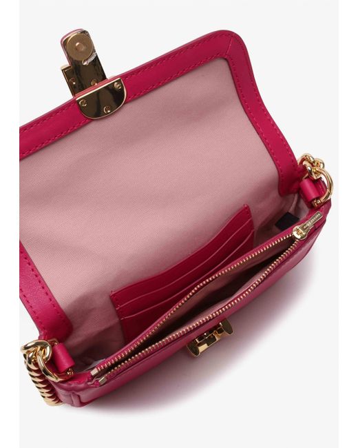 Marc Jacobs The J Marc Mini Lipstick Pink Leather Shoulder Bag