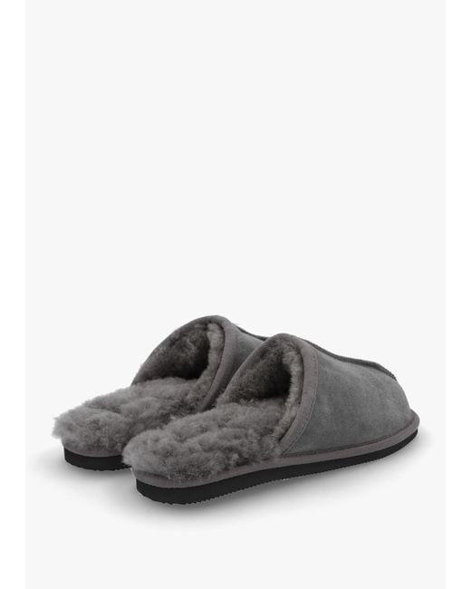 Daniel Gray Men's Shutoff Grey Shearling Slippers for men