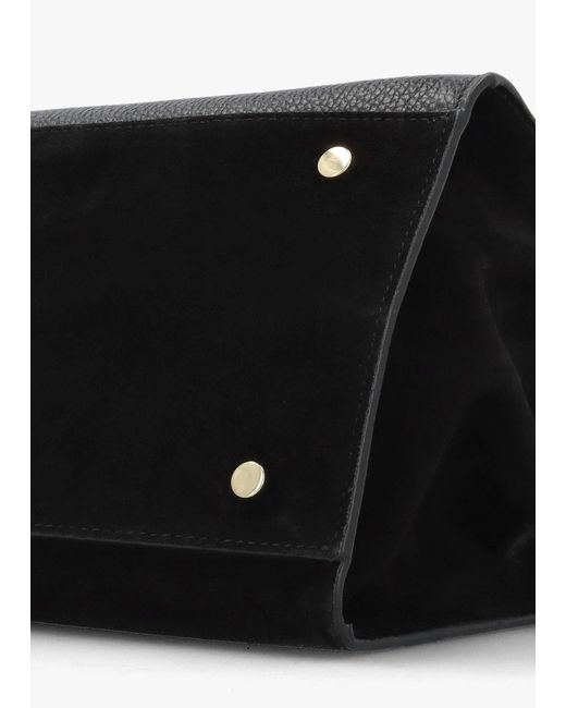 Daniel Black Lilah Leather & Suede East West Shoulder Bag