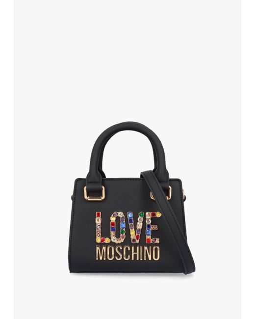 Love Moschino Blue Mini Rhinestone Nero Cross-body Bag