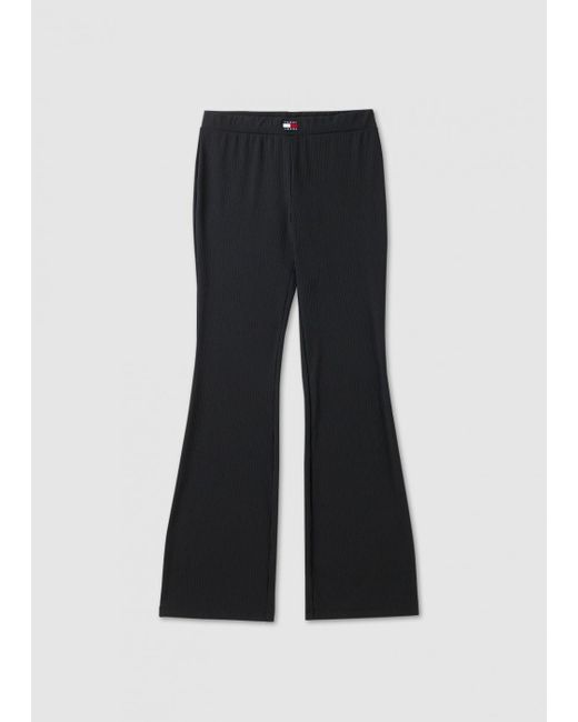 Tommy Hilfiger Black Th Low Rise Flared Leggings