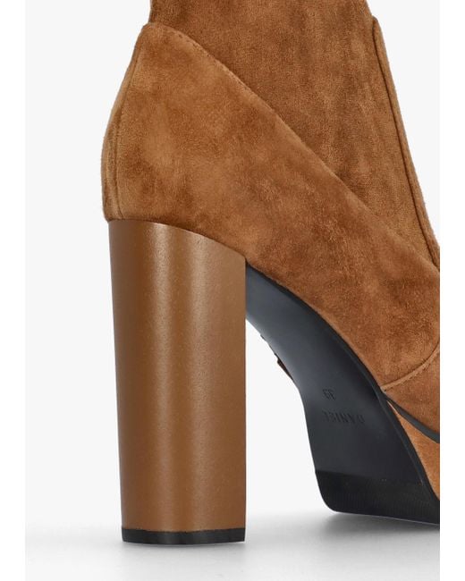 Daniel Brown Sippy Tan Suede Over The Knee Platform Heeled Boots