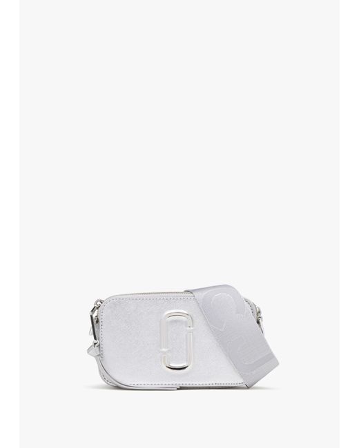 Marc Jacobs White The Metallic Snapshot Bag