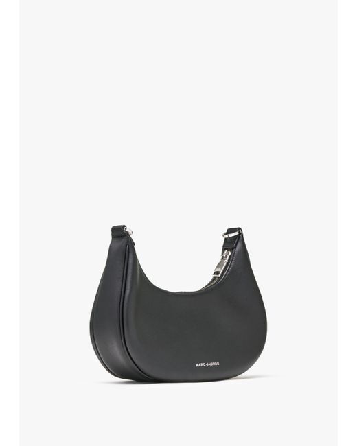 Marc Jacobs Gray The Curve Black Leather Shoulder Bag