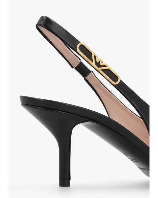 Emporio Armani White Decollete Sling Back Heels