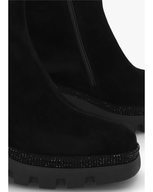 Daniel Black Ajewel Embellished Block Heel Ankle Boots