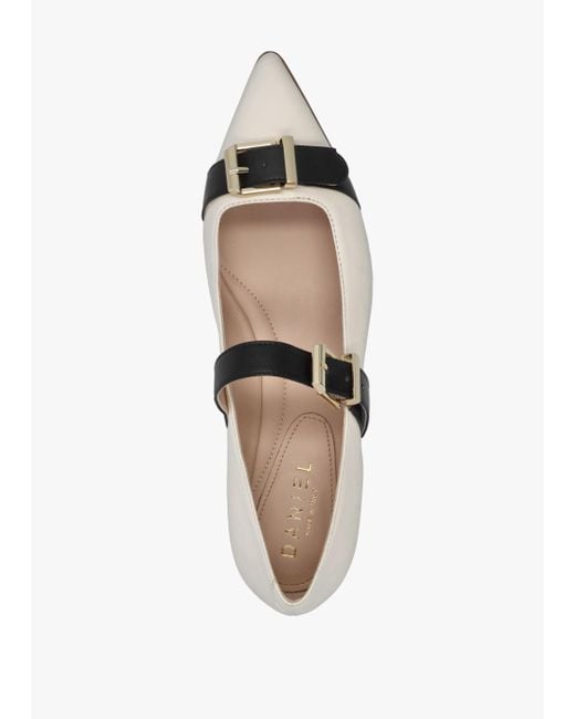Daniel Nancy White Leather Pointed Toe Pumps