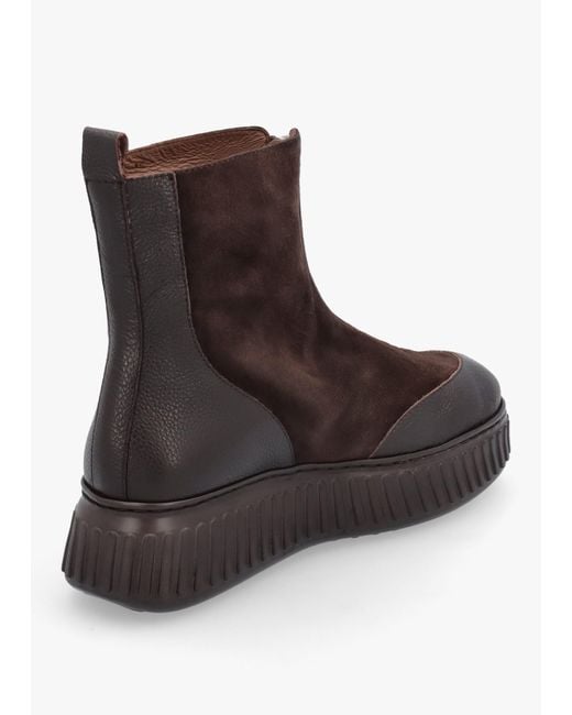 Wonders Brown A-5202 Front Zip Ankle Boots