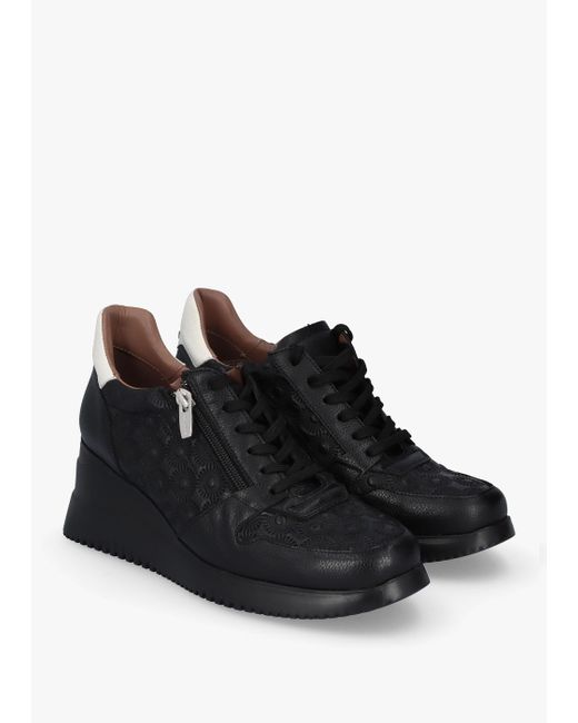 Leather hotsell wedge trainers