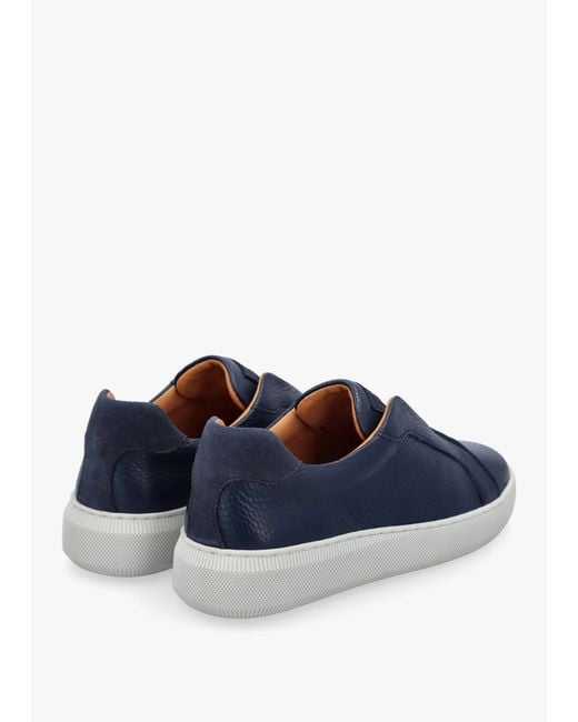 Daniel Blue Viola Tumbled Leather Low Profile Trainers