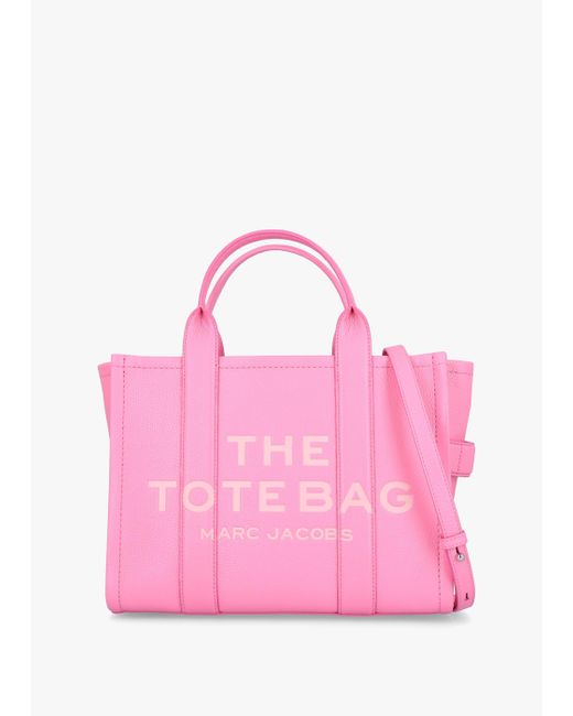 Marc Jacobs The Leather Medium Petal Pink Tote Bag
