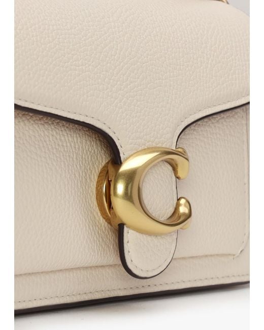 COACH Natural Tabby 20 Chalk Leather Shoulder Bag