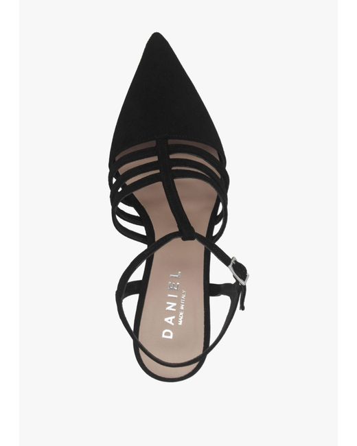 Daniel Black Sade T Bar Heeled Court Shoes