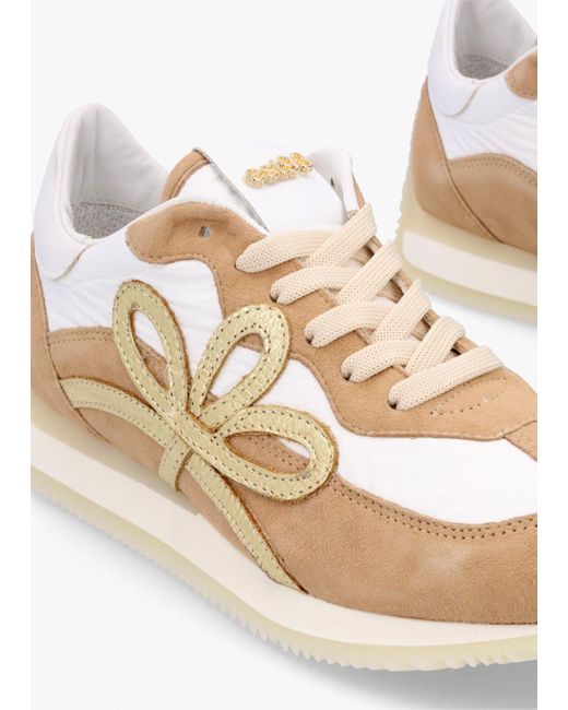 Daniel White Movie Gold & Tan Suede Runner Trainers