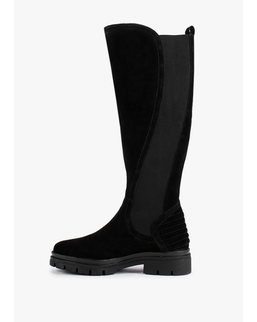 Daniel Sanatte Black Suede High Shaft Knee Boots