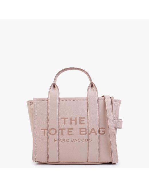 Marc Jacobs The Leather Mini Rose Dust Tote Bag in Pink | Lyst UK