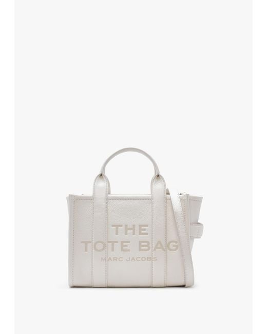 Marc Jacobs White The Leather Small Cotton Tote Bag