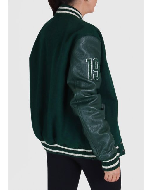 Oakwood College Oversized Green Varsity Jacket