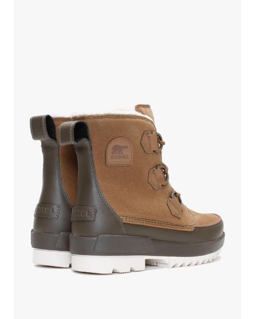 Sorel Brown Torino Ii Parc Shearling Velvet Tan Olive Green Waterproof Boots