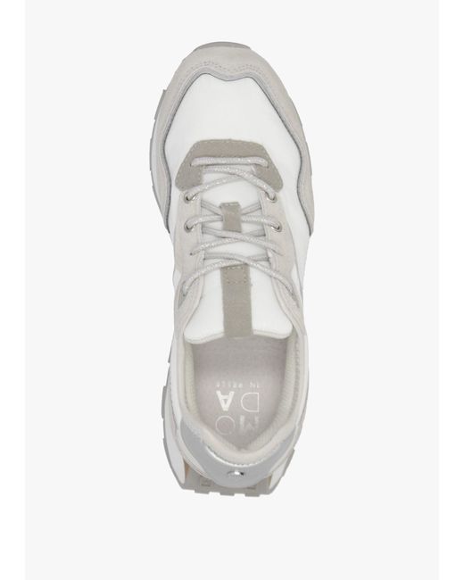 Moda In Pelle White Dorea & Lace Up Trainers