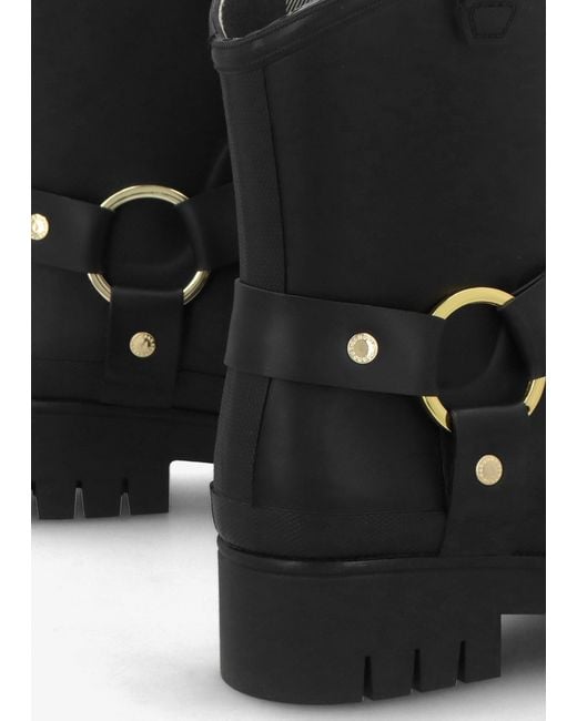 Barbour Black Elley Harness Wellington Boots
