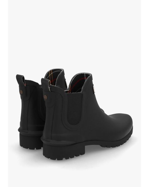 Barbour Black Wilton Rubber Welly Boots