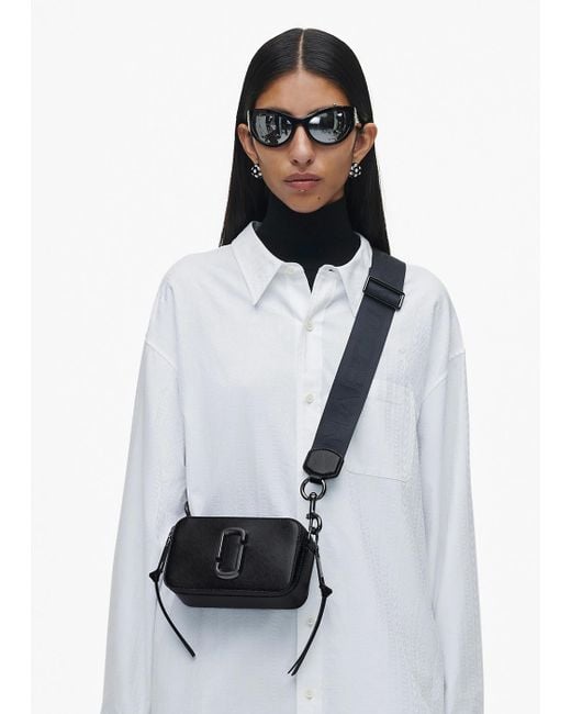 Marc Jacobs The Snapshot Dtm Black Leather Camera Bag