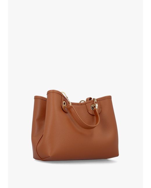 Emporio Armani Brown Myea Cuoio Rosso Shopper Bag With Pouch
