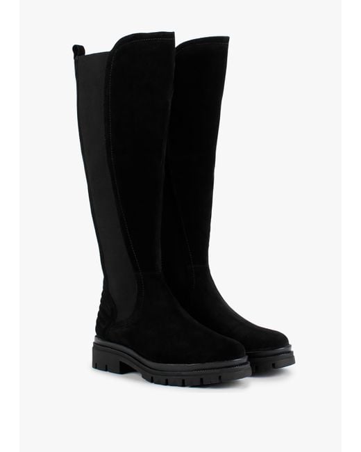 Daniel Sanatte Black Suede High Shaft Knee Boots
