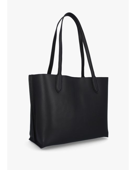COACH Willow Black Leather Tote Bag