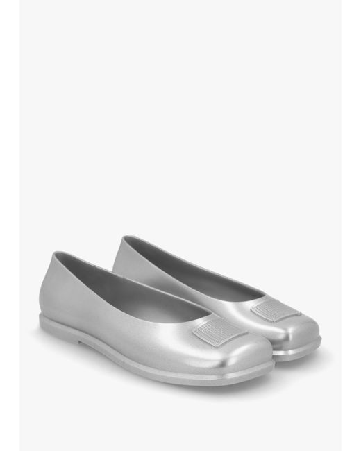 Marc Jacobs White X Melissa Ruby Silver Grey Ballet Pumps