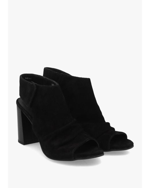 Daniel Black Moochy Ruched Block Heel Sandals