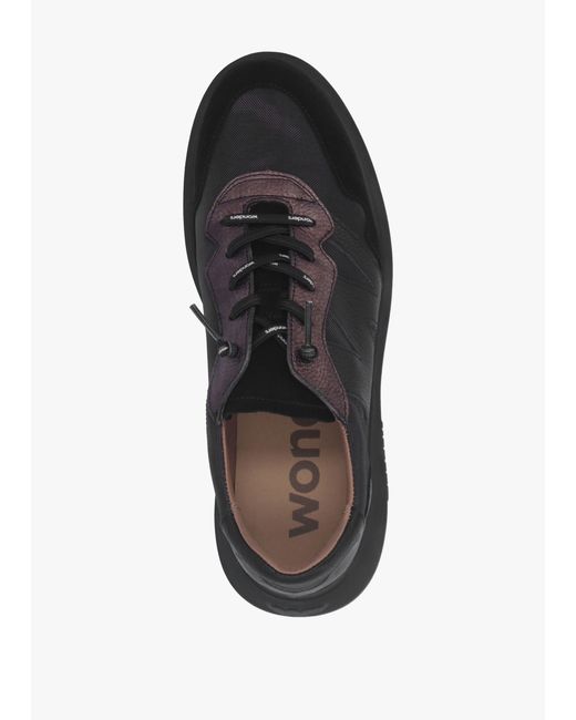 Wonders Black Roma 31 Mixed Textile Chunky Trainers