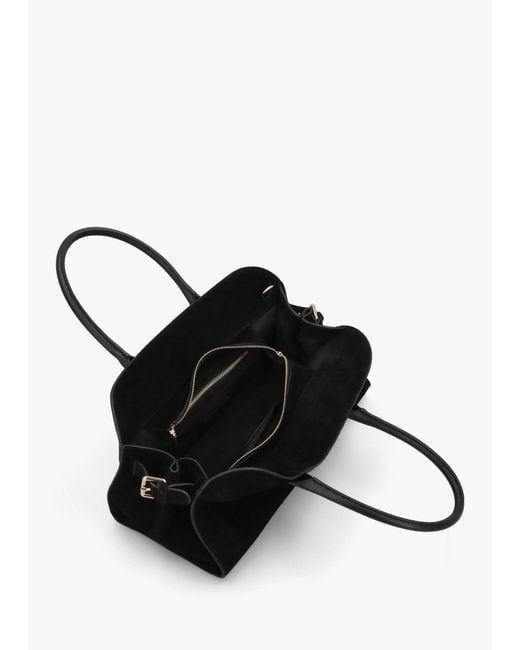 Daniel Black Lilah Leather & Suede East West Shoulder Bag