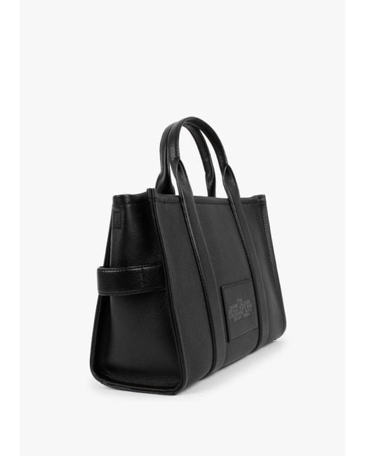 Marc Jacobs The Leather Medium Black Tote Bag