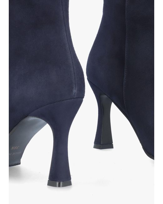 Evaluna Blue Jenny Shaped Heel Ankle Boots