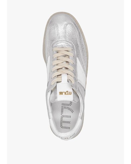 Mjus White Flash Metallic Leather Trainers