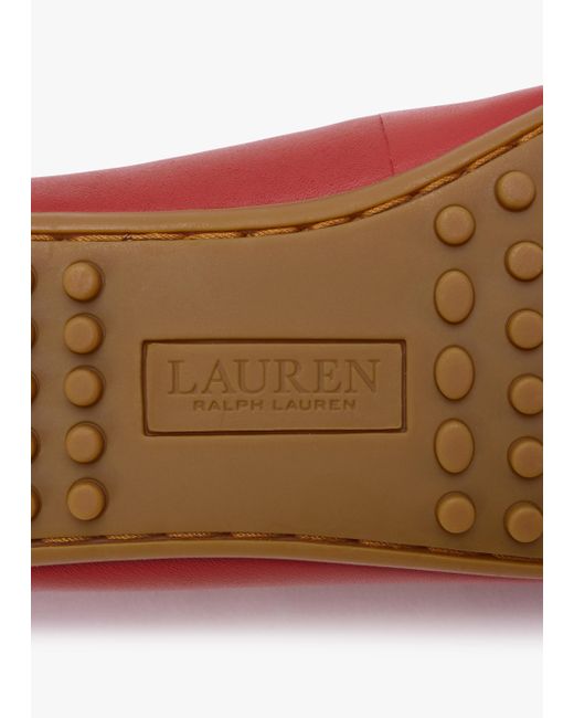 Lauren by Ralph Lauren Barnsbury Red Leather Loafers