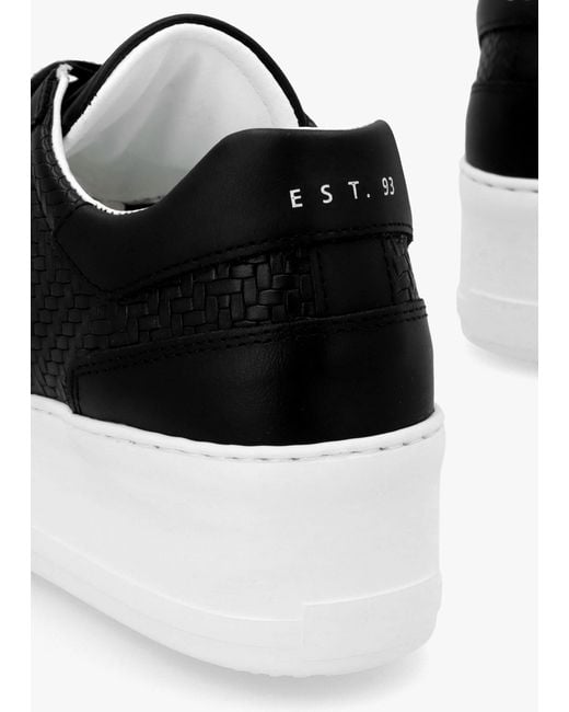 Daniel Sibwoven Black Leather Flatform Trainers