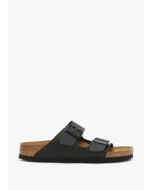 Birkenstock White Arizona Birko-Flor Two Bar Mules Leather