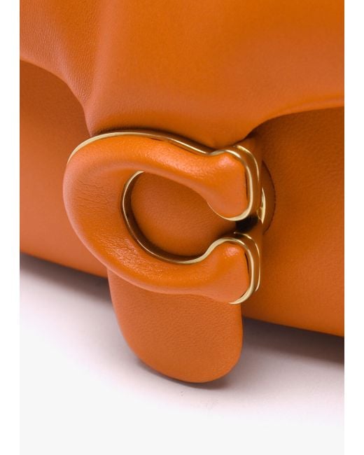 COACH Pillow Tabby 18 Sun Orange Leather Shoulder Bag