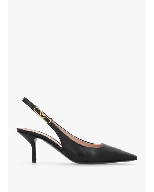 Emporio Armani White Decollete Sling Back Heels