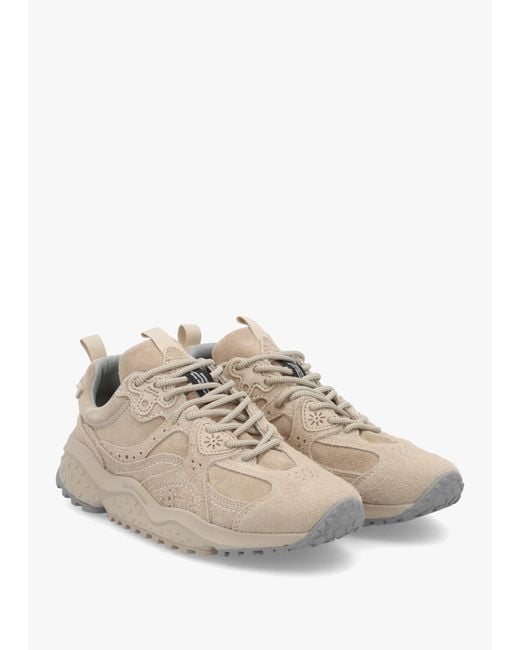 Flower Mountain White Wave Hairy Suede Trainers