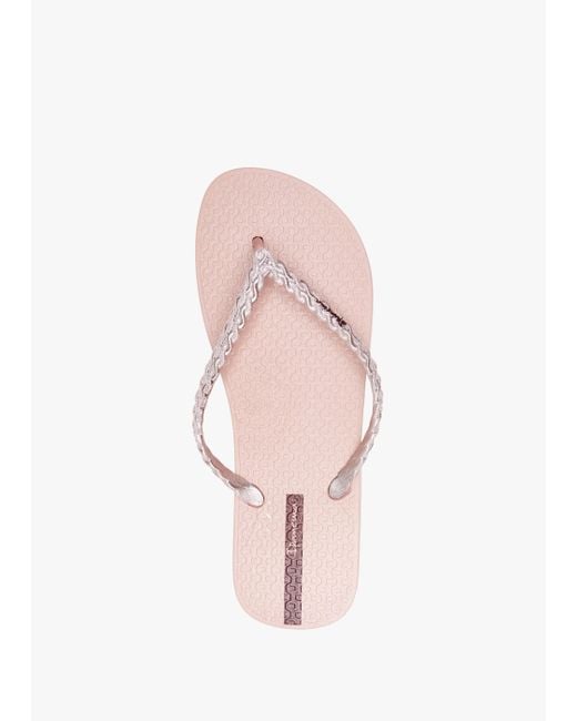 Ipanema Pink Exuberance Chrome Rose Gold Flip Flops
