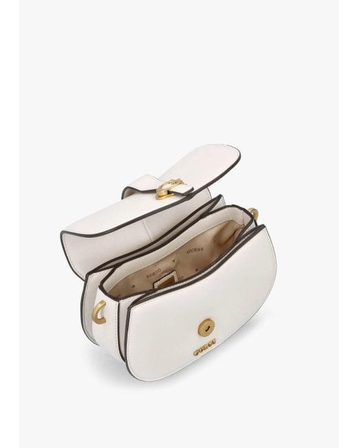 Guess Mini Kuba Stone Cross body Bag in White Lyst